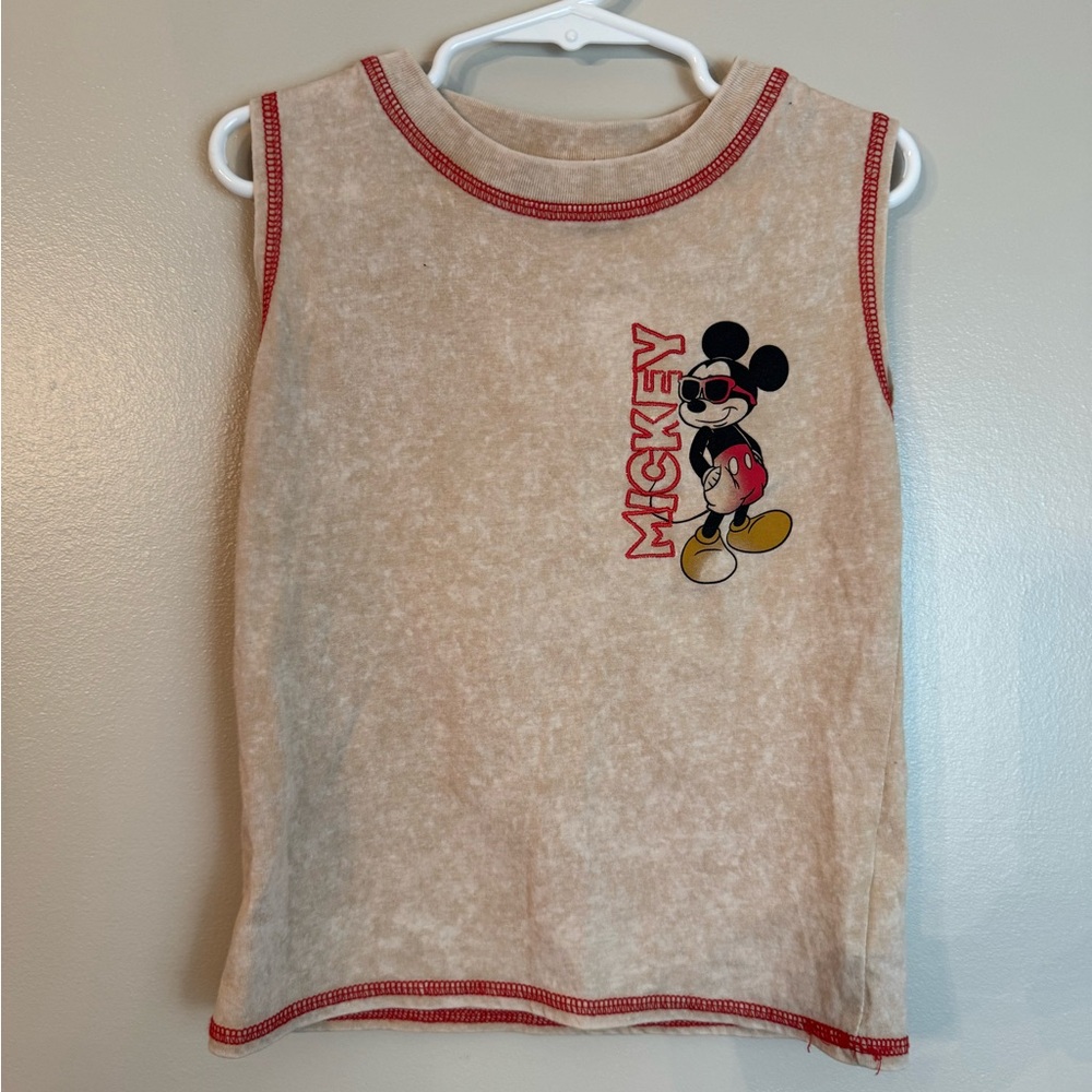 Boys Disney Mickey Sleeveless Shirt Summer Vacation 4T